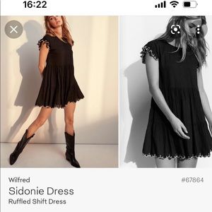 Black shirt sleeve Artizia Wilfred dress
